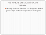 historical or evolutionary theory - GCG-42