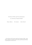 The Role of Public and Private Information in a Laboratory Financial