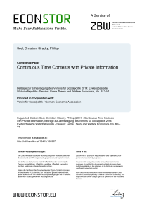 Continuous Time Contests with Private Information