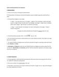 Notes for photosynthesis and respiration I. Photosynthesis A. The