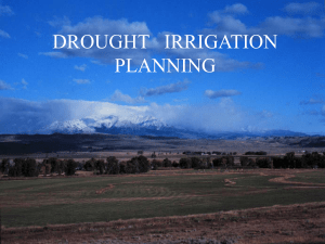 Irrigation Planning for a Drought