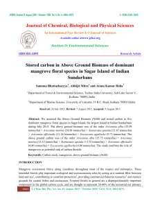 Journal of Chemical, Biological and Physical Sciences Stored