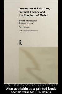 International Relations, Political Theory and the problem of Order