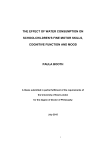 the effect of water consumption on schoolchildren`s fine motor skills