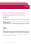 Guidelines for Registered Housing Agencies