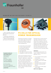 pv-cells for optical power transmission - Fraunhofer