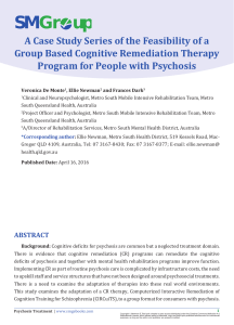 A Case Study Series of the Feasibility of a Group Based Cognitive