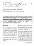 Oocyte Development in Hydra Involves Selection from Competent