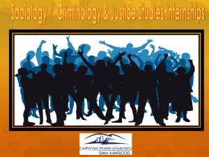 Sociology 494: Internships in Criminology and Justice Studies