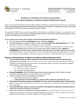 Guidelines to Recommenders - University of Colorado Boulder