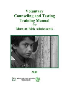 VCT for MARA Manual - National AIDS Control Programme