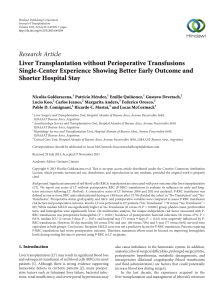 Liver Transplantation without Perioperative Transfusions Single