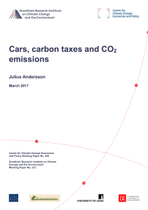 Cars, carbon taxes and CO2 emissions