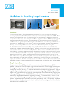 Guidelines for Providing Surge Protection