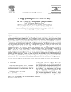 Canopy quantum yield in a mesocosm study