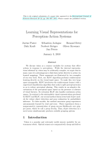 Learning Visual Representations for Perception