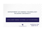 DEPARTMENT OF ENERGY TECHNOLOGY AALBORG UNIVERSITY