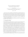 Texts in Computational Complexity - The Faculty of Mathematics and