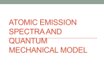 Atomic Emission Spectra and Quantum mechanical Model