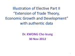 Extension of Trade Theory, Economic Growth and Development