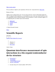 Supplementary Information Quantum interference measurement of
