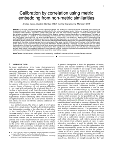 Calibration by correlation using metric embedding from non