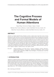 The Cognitive Process and Formal Models of Human Attentions