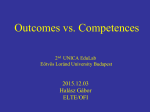 Outcomes Vs. Competences - UNICA - Network of Universities from