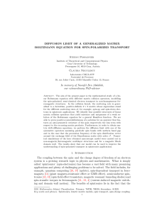 DIFFUSION LIMIT OF A GENERALIZED MATRIX