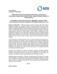NTR`s North American Bio-Ethanol Business, Green Plains