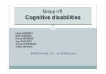Cognitive disabilities Cognitive disabilities
