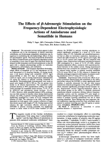 The Effects of /3-Adrenergic Stimulation on the