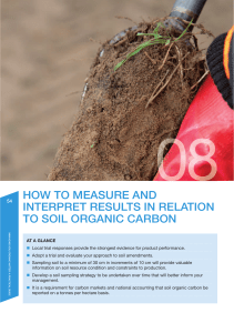 how to measure and interpret results in relation to soil organic carbon