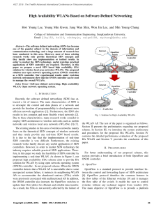 High Availability WLANs Based on Software-Defined