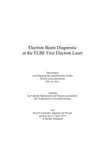 Electron Beam Diagnostic at the ELBE Free Electron
