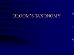 BLOOM`S TASONOMY