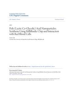 Poly (Lactic Co-Glycolic) Acid Nanoparticles