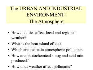 problems associated with the urban environment in