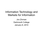 Information Technology and Markets for Information