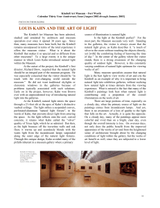 Louis Kahn and the Art of Light by Steven Weintraub