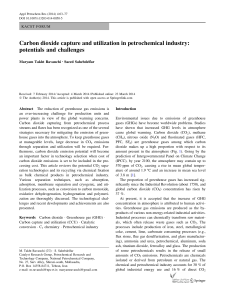 Carbon dioxide capture and utilization in petrochemical industry
