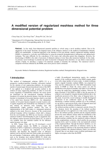 A modified version of regularized meshless method for three