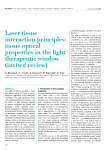 Laser-tissue interaction principles: tissue optical properties in the