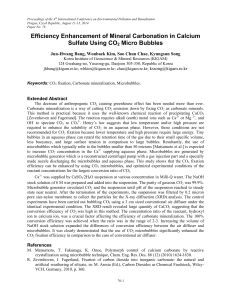 Efficiency Enhancement of Mineral Carbonation in Calcium Sulfate