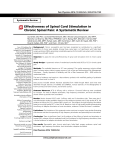 Effectiveness of Spinal Cord Stimulation in Chronic