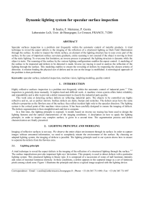 Dynamic lighting system for specular surface inspection