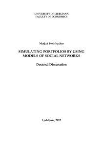 simulating portfolios by using models of social networks