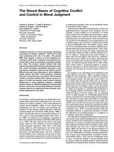 The Neural Bases of Cognitive Conflict and Control in Moral Judgment