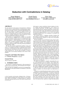 Deduction with Contradictions in Datalog