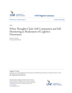 Self-Compassion and Self-Monitoring as Moderators of Cognitive